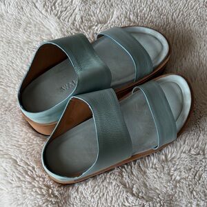 Elegant wal & Pai Light Blue platform Sandals